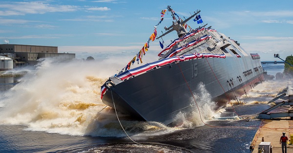 USS Billings Littoral Combat Ship Christened and Launched