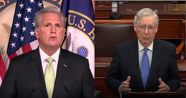 GOP House McCarthy & Senate McConnell spoke following House impeachment vote (Dec 19, 2019)