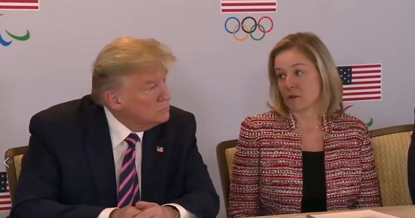 Trump pledged federal support for Los Angeles in hosting 2028 Olympics & spoke to reporters