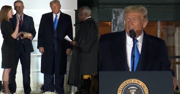 Trump hosts swearing-in ceremony for Amy Coney Barrett, a newly confirmed Supreme Court Associate Justice