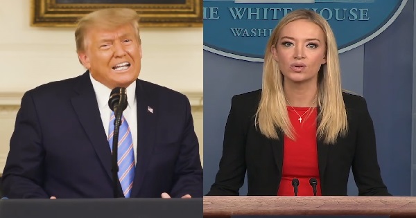 A Message from Trump & McEnany Holds a Press Briefing 1/7/2021