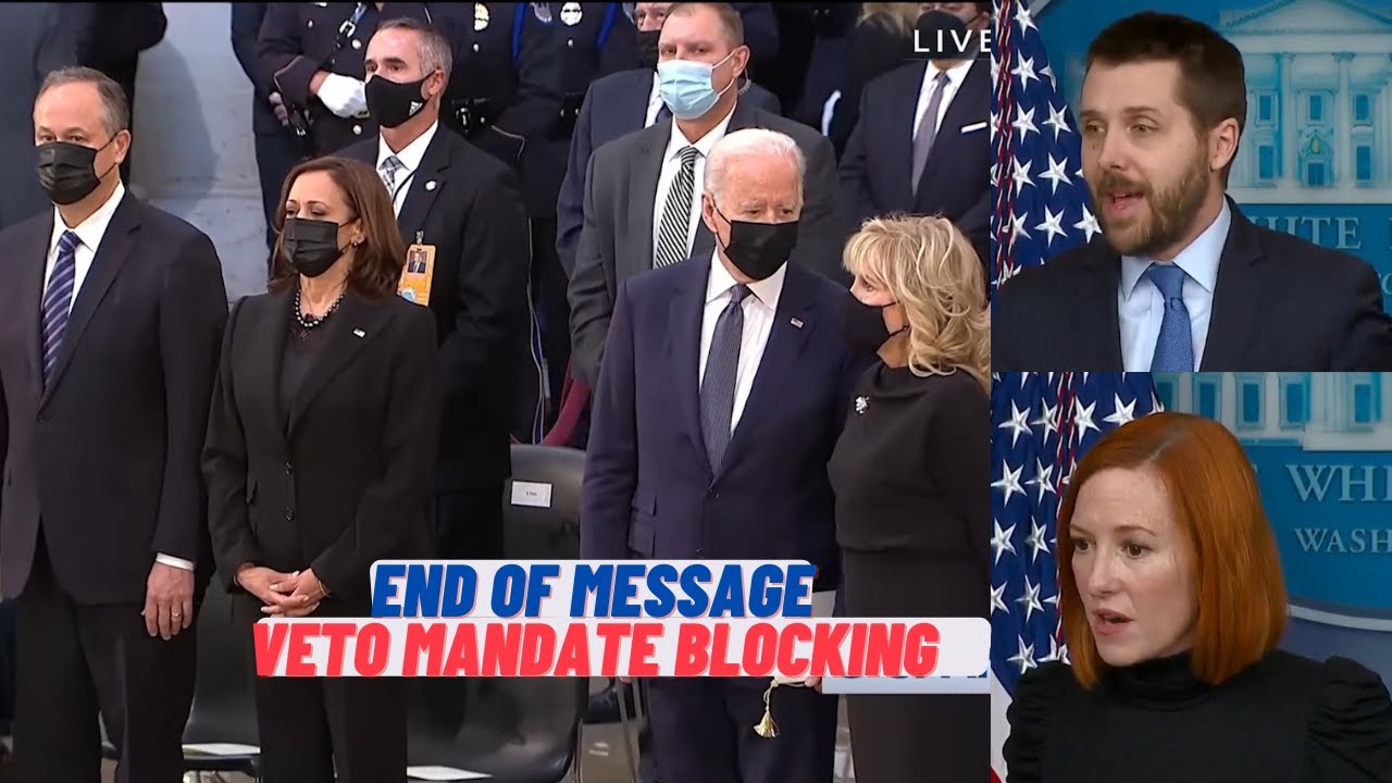 “End of Message” Biden Teleprompter, Joe & Jill Biden switching seats, veto mandate blocking bill