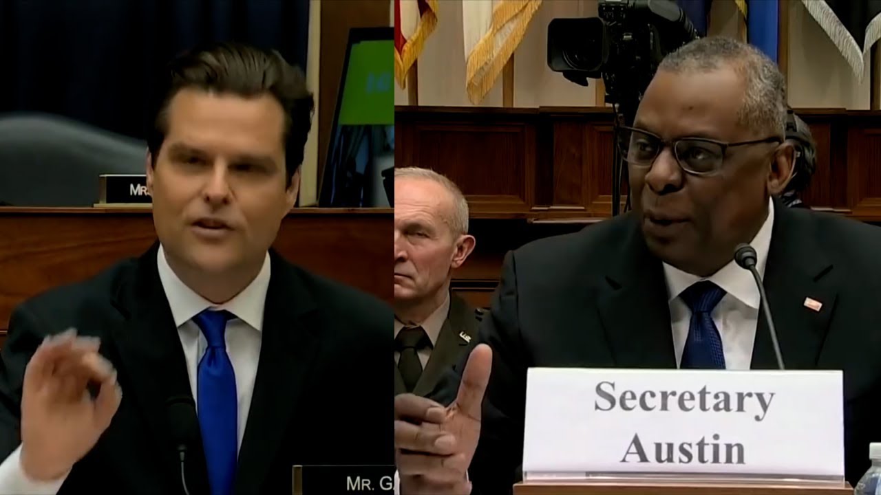 Wokenism. Matt Gaetz to Secretary Lloyd Austin I’m EMBARRASSED By Your Leadership!