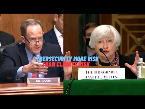 Toomey to Yellen: No financial institution failed severe weather. Cybersecurity, rather than climate