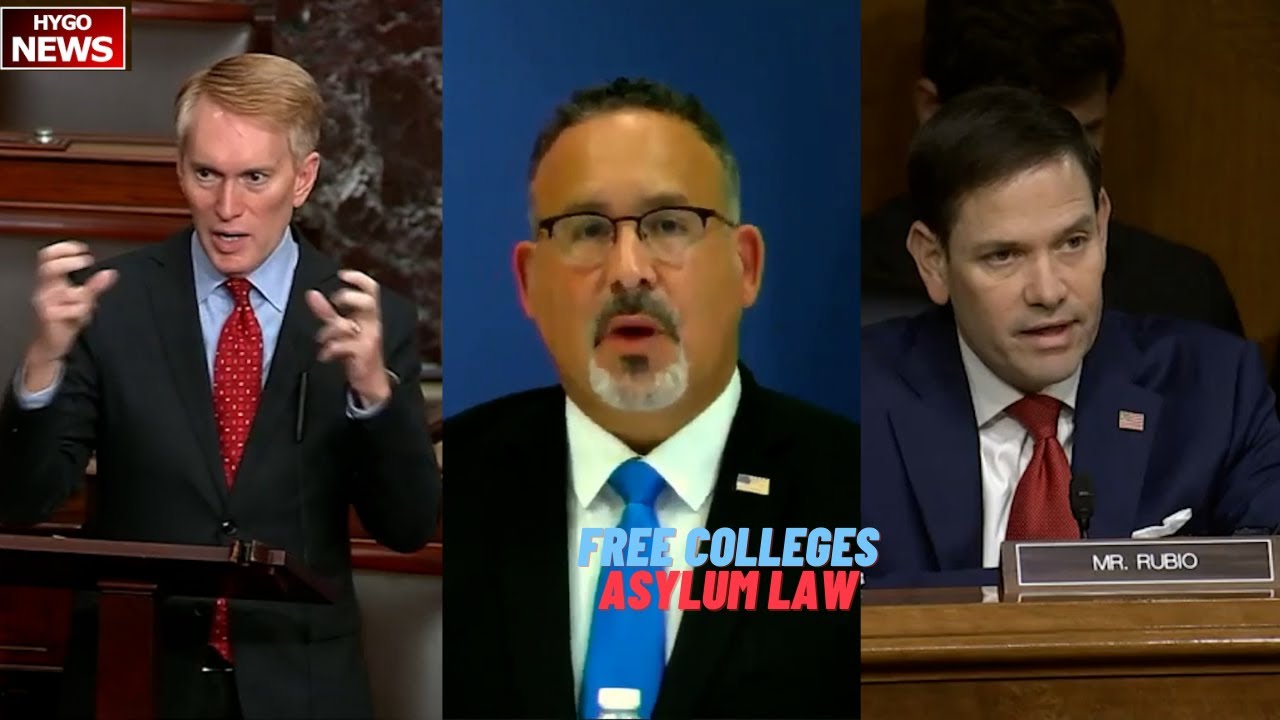 Lankford on immigration asylum law. Edu Sec Cardona on Biden Free College For Immigrants