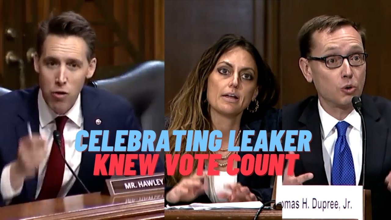 Hawley: This person knew the vote count, Dems gleefully celebrating calling leaker a champion of dem