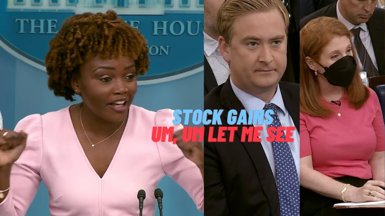 WH: stock gains have been wiped out, no answer formula shortages, amazingly low poll numbers