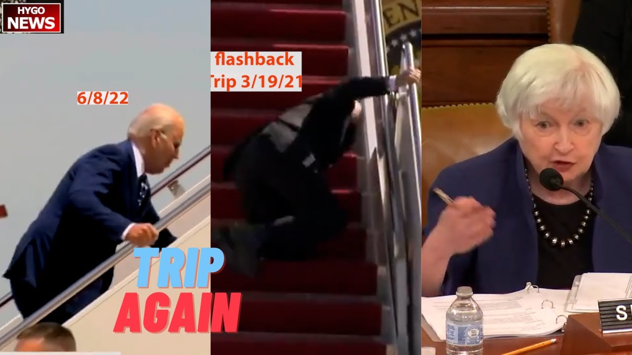 Biden tripped while boarding Air Force One again. Yellen: Biden $1.9T “Certainly” increased deficit