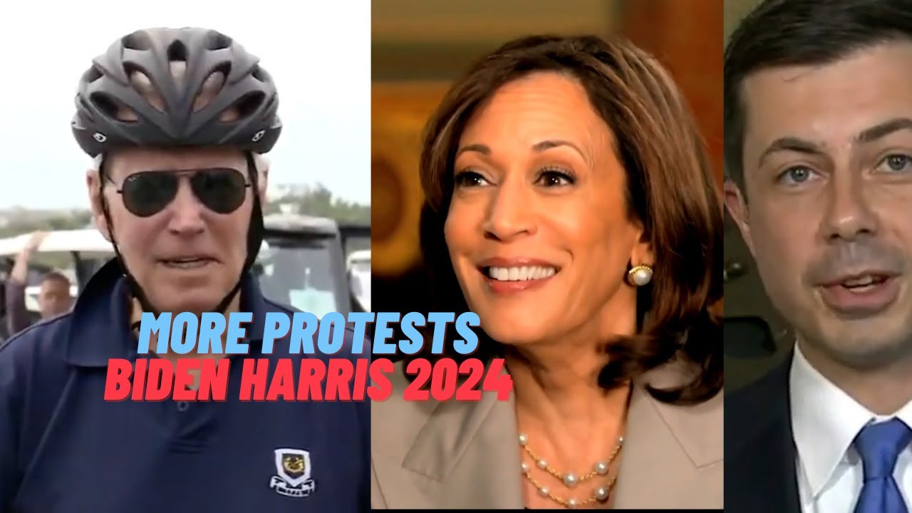 Harris laughs after saying she’ll join Biden 2024. Biden called more protests. no recession