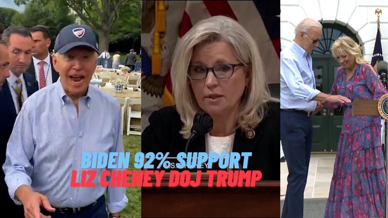 Biden: Read polls! You guys are all the same, 92% support. Cheney to DOJ Trump called witnesses.