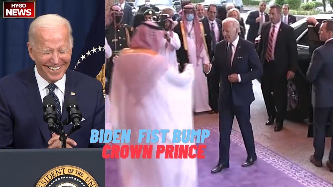 Biden laughs when asked fist bump with Saudi Crown Prince. Biden brags of “real change” in gas