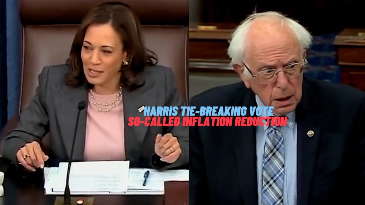 Harris tie-breaking vote, Bernie Sanders: So-Called Inflation Reduction Act min impact on inflation