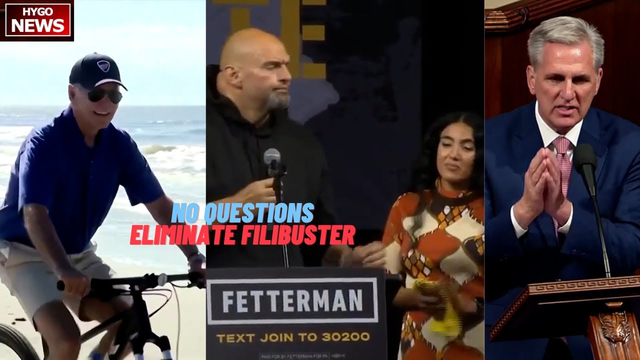 Biden not take questions; Dem Candidate Fetterman: eliminate filibuster; Proxy vote & double IRS