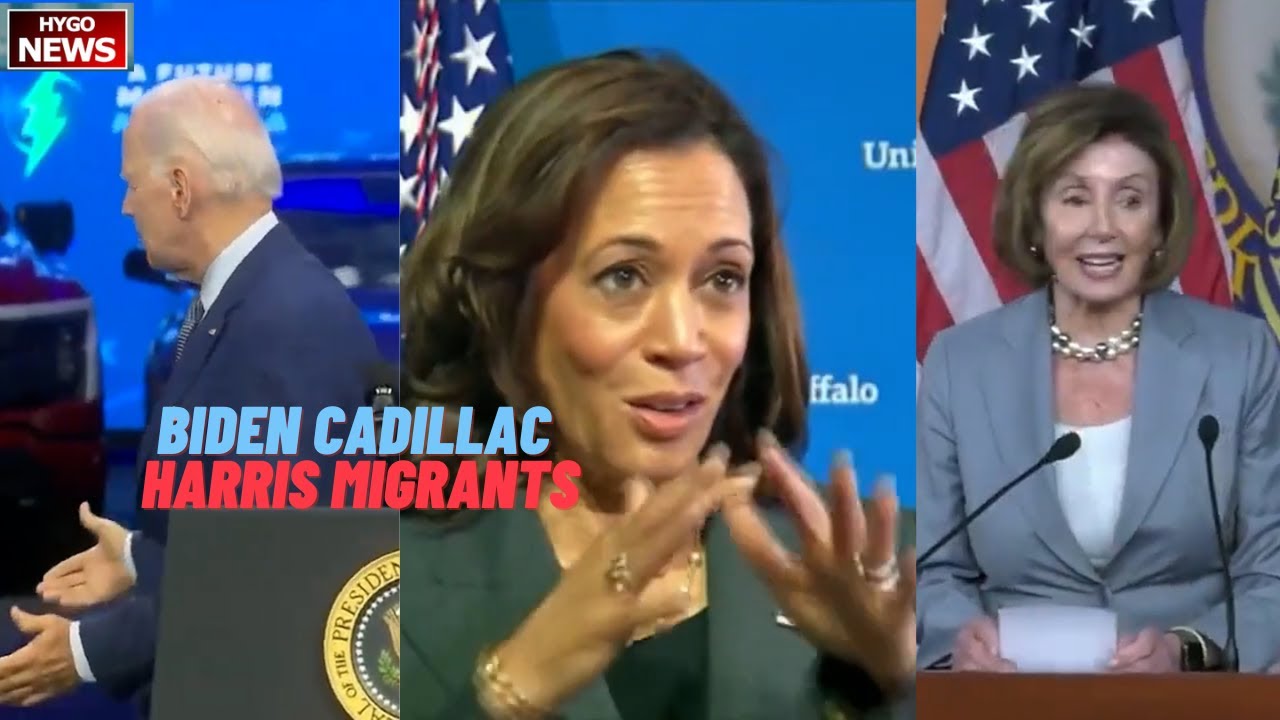 Biden drives Cadillac; Harris brags EV tax credit, ignore migrants; Pelosi brags Inflation Reduction