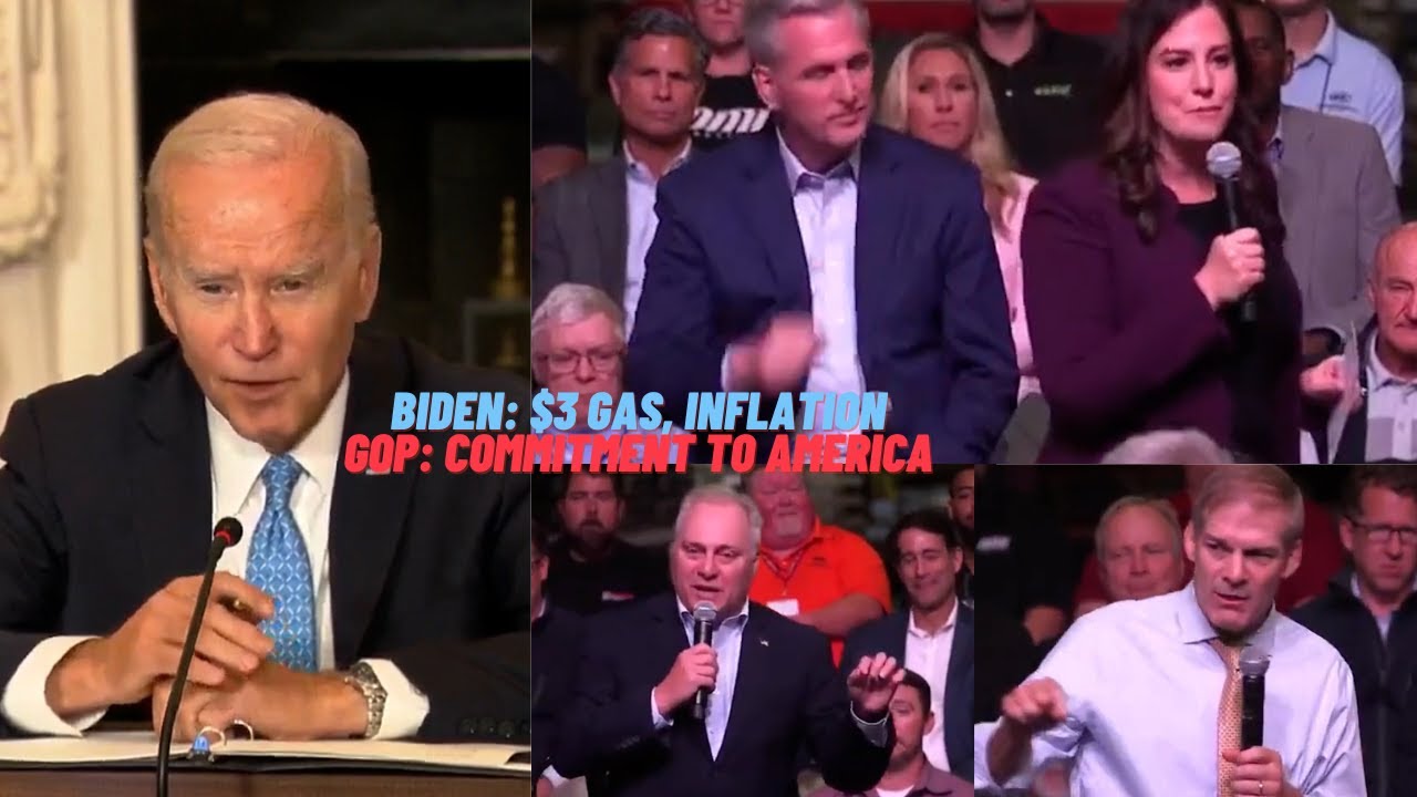 Biden: some states $3 gas, inflation is less money; GOP: Commitment to America, Accountability