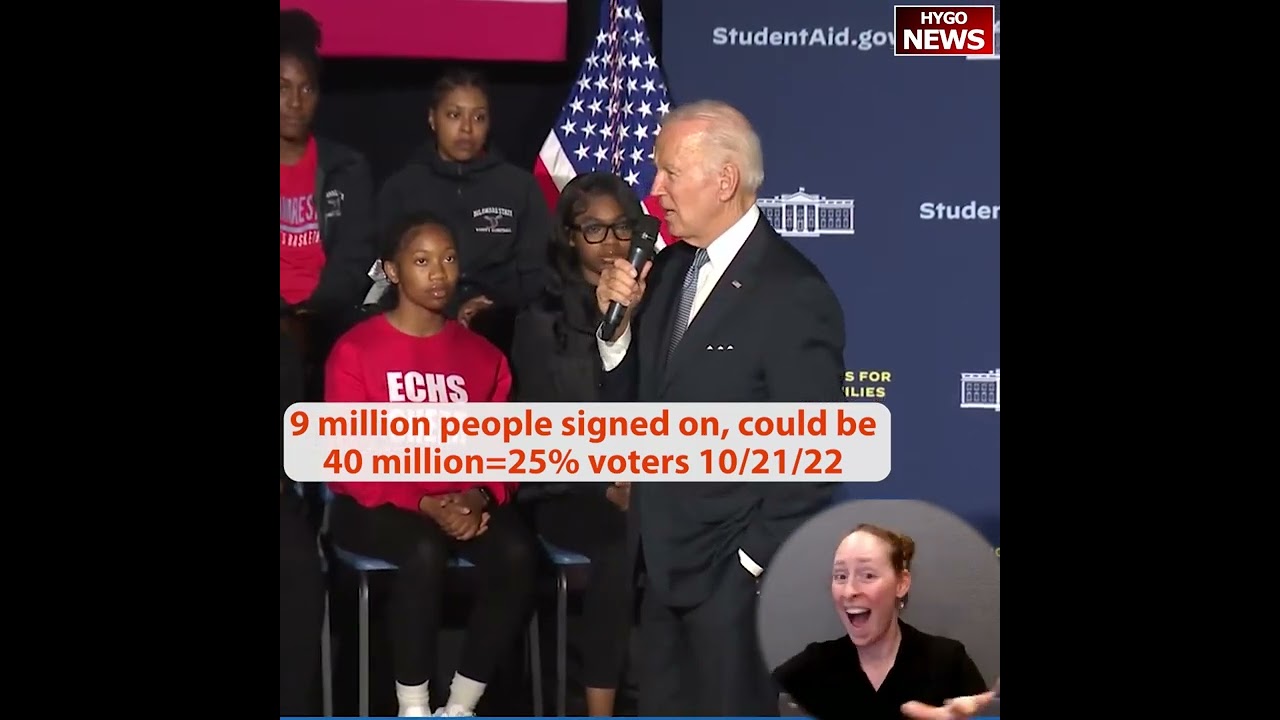 Biden: 9 million people signed on, could be 40 million which is 25% of voters will vote Dems