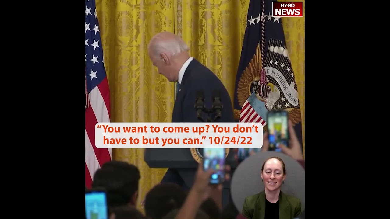 Biden invited some young kids in the front row to join him on stage