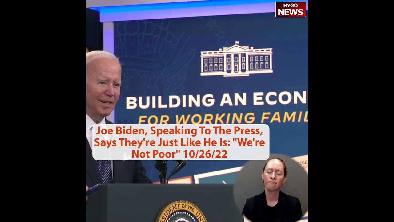 “You come from backgrounds like I came from. We’re not poor, just regular folks.” Biden said