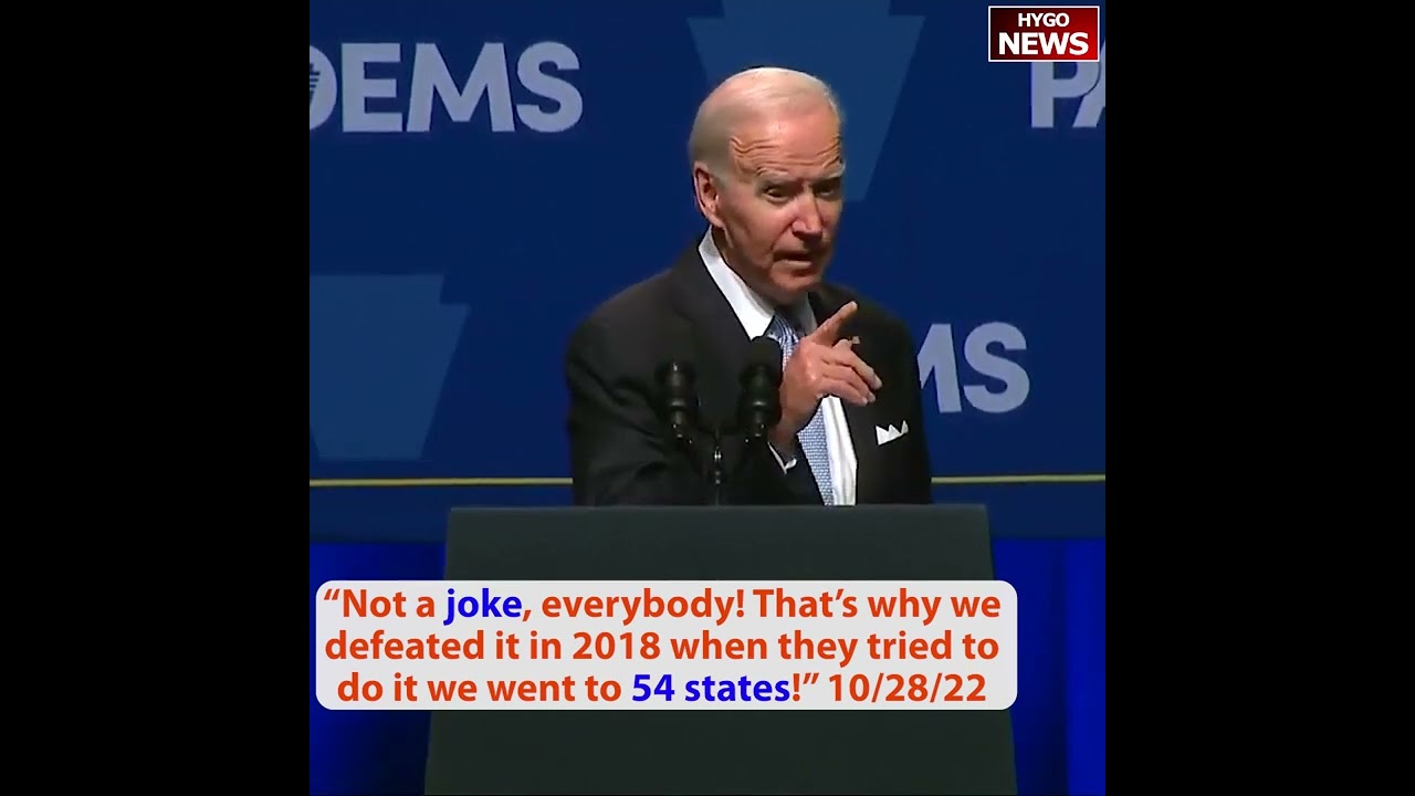 Biden: we went to 54 states! Not a joke! That’s why we defeated it in 2018