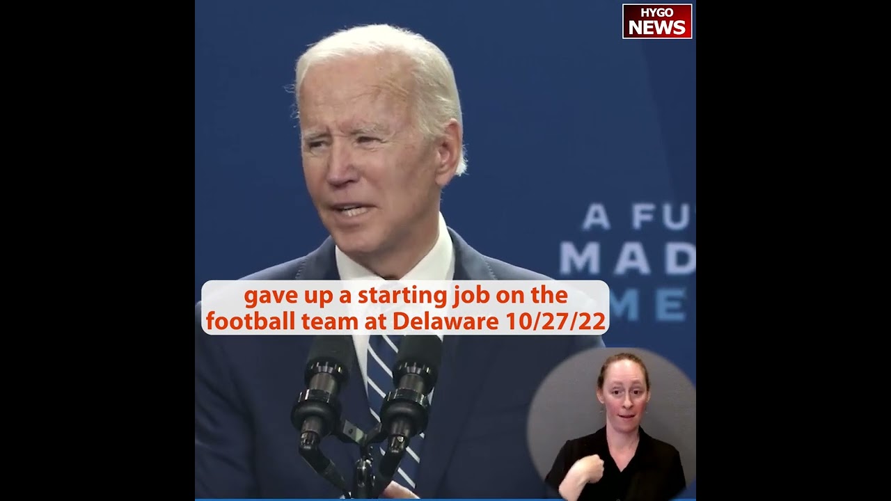 Biden gave up a starting job on the football team at Delaware