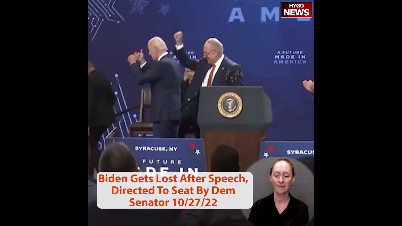 Biden gets lost after speech, directed to seat by Dem Sen. Kirsten Gillibrand.