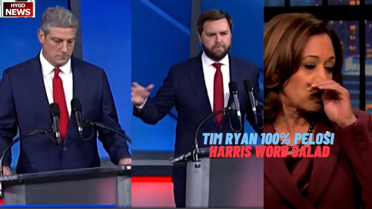 HARRIS another word salad; Vance to Ryan: You voted with Pelosi & Biden 100%, a big fib ban fracking