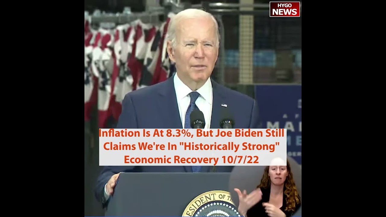 Inflation is at 8.3% but Biden still claims “historically strong” economic recovery #shorts