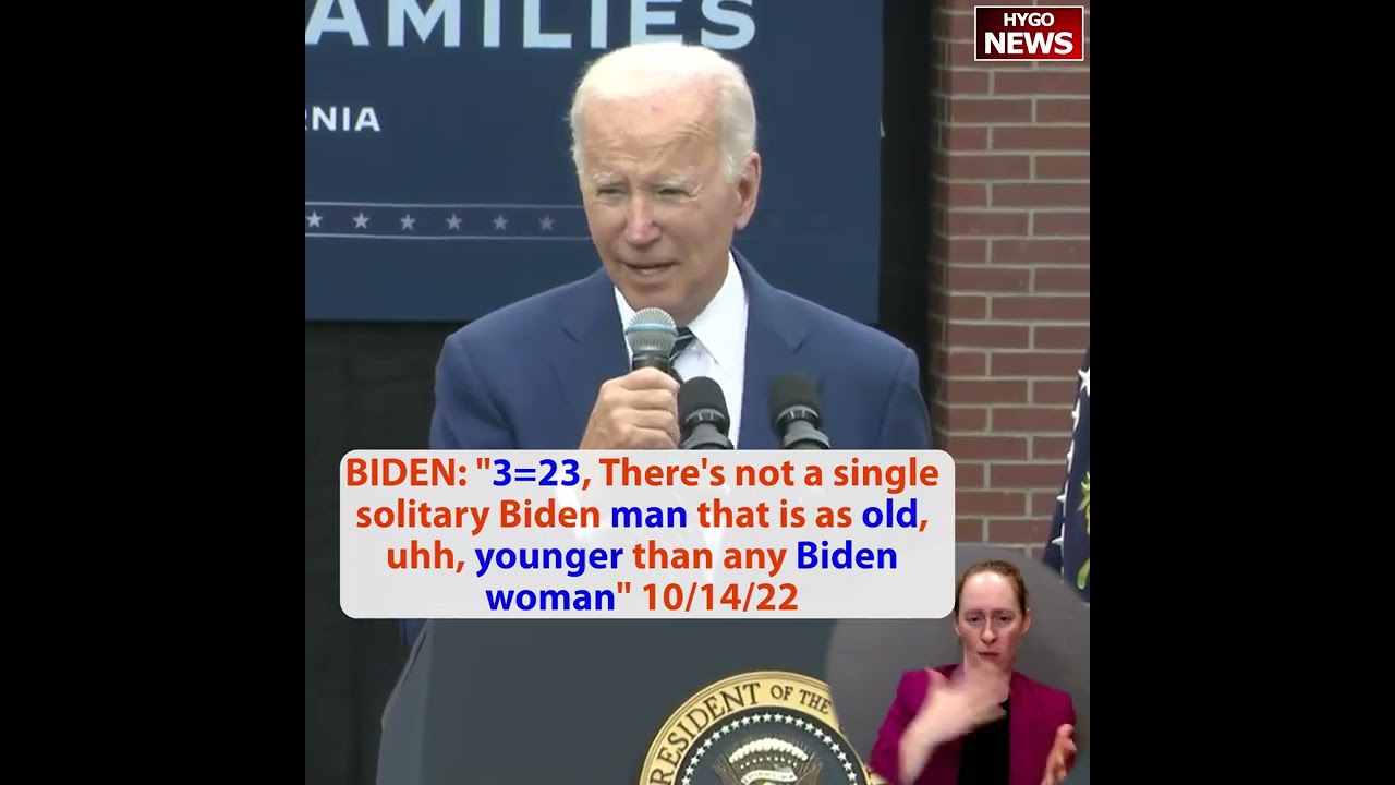 Not a single solitary Biden man that is as old, uhh, younger than any Biden woman