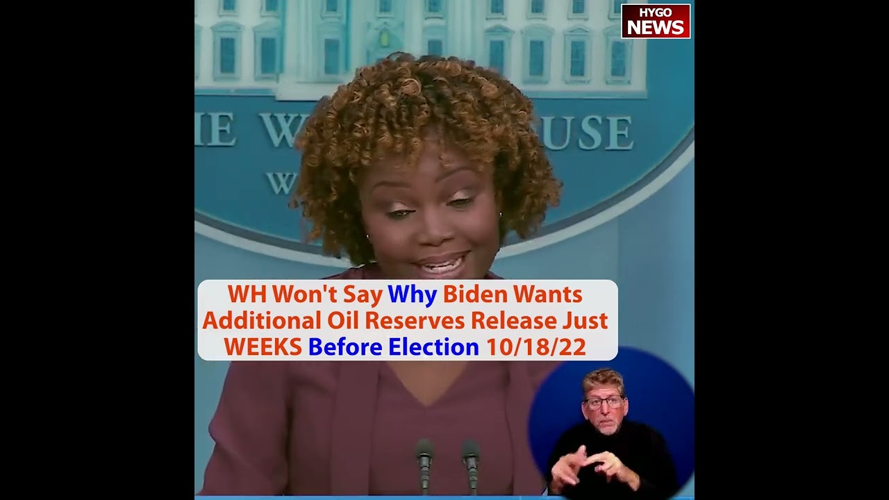 Q: Release more oil as Midterms ‘Ploy’? WH: more reserve release even prices already decline