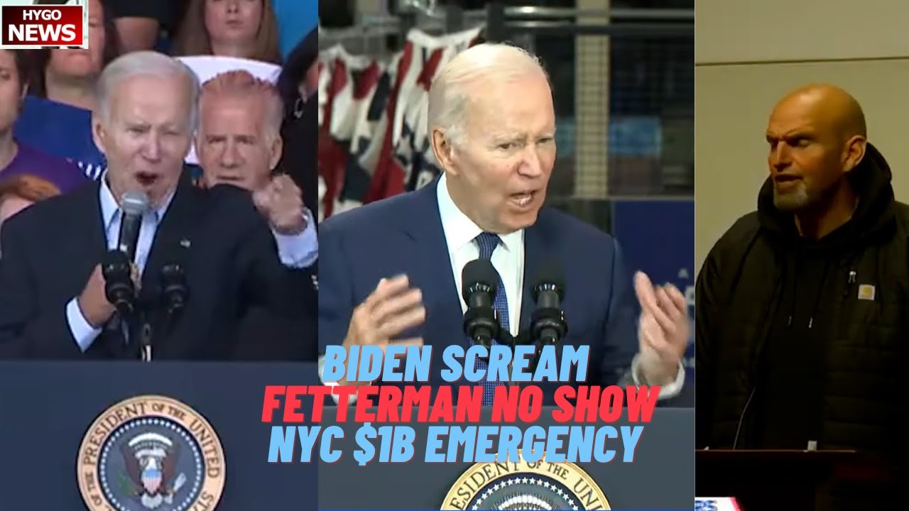 Biden starts screaming again; Fetterman not show up to debate; NYC $1B declared state of emergency