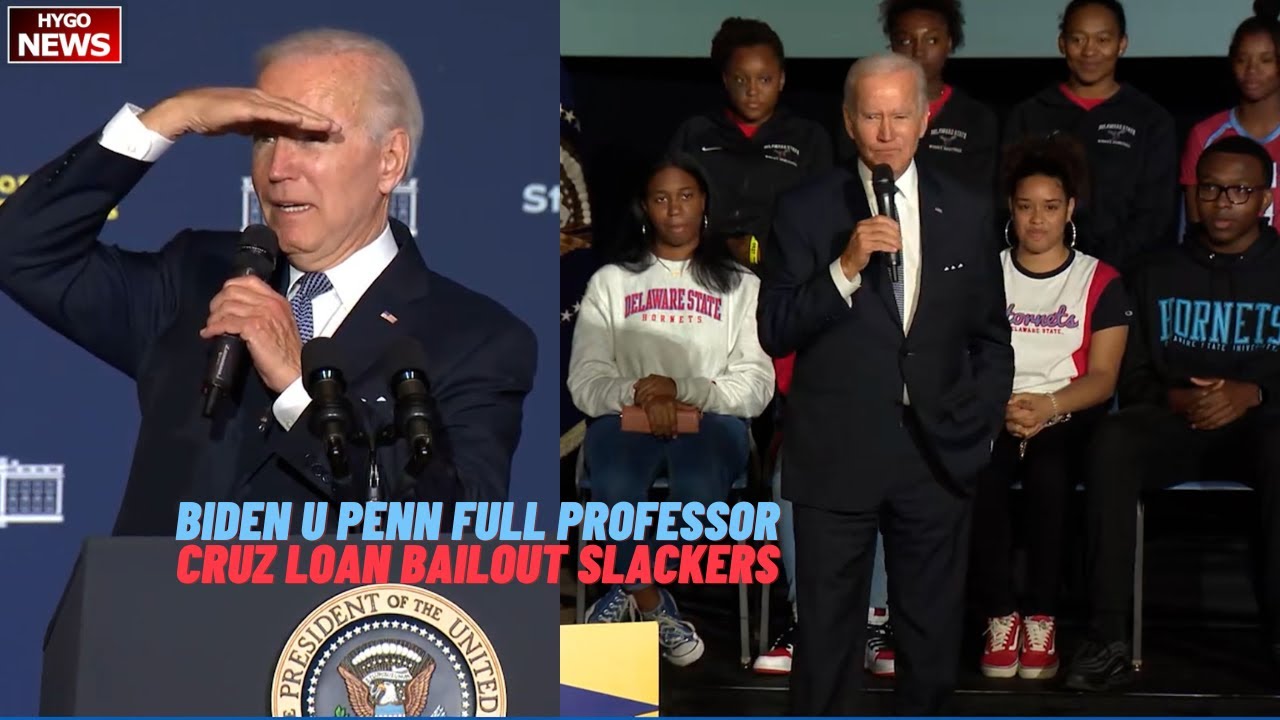 Biden UPenn Full Professor mocks Cruz loan bailout for slackers, Who in hell do they think they are?