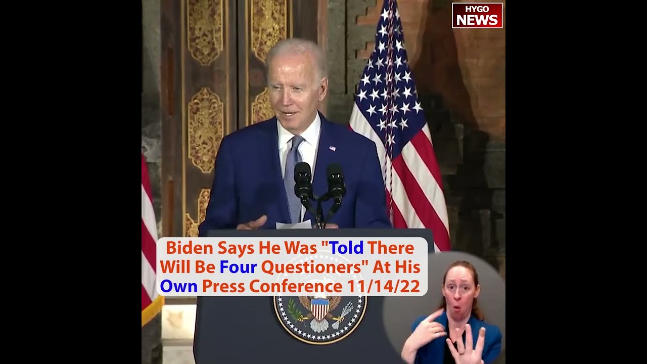 Biden: “I’m told there will be four questioners” at his own press conference “; shouldn’t even have