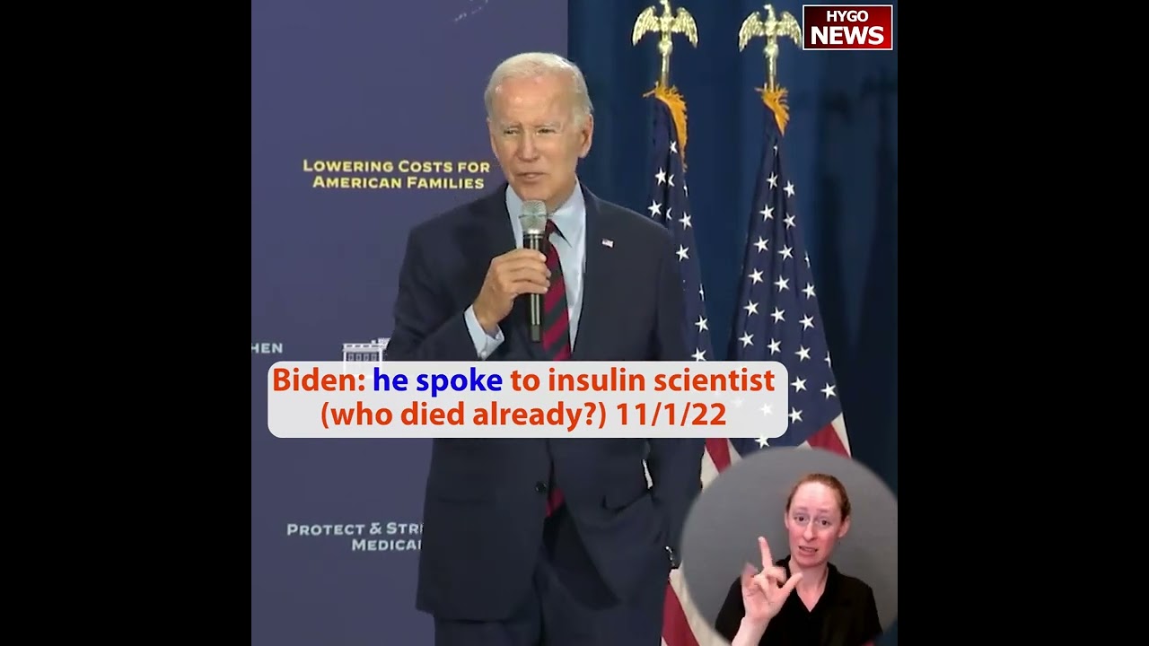 Biden says he spoke to the insulin scientist (who died already?)