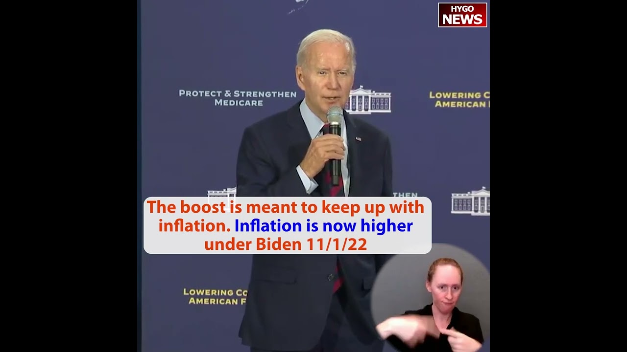 Biden brags: “Social Security checks up”, actually he brags about the inflation he created