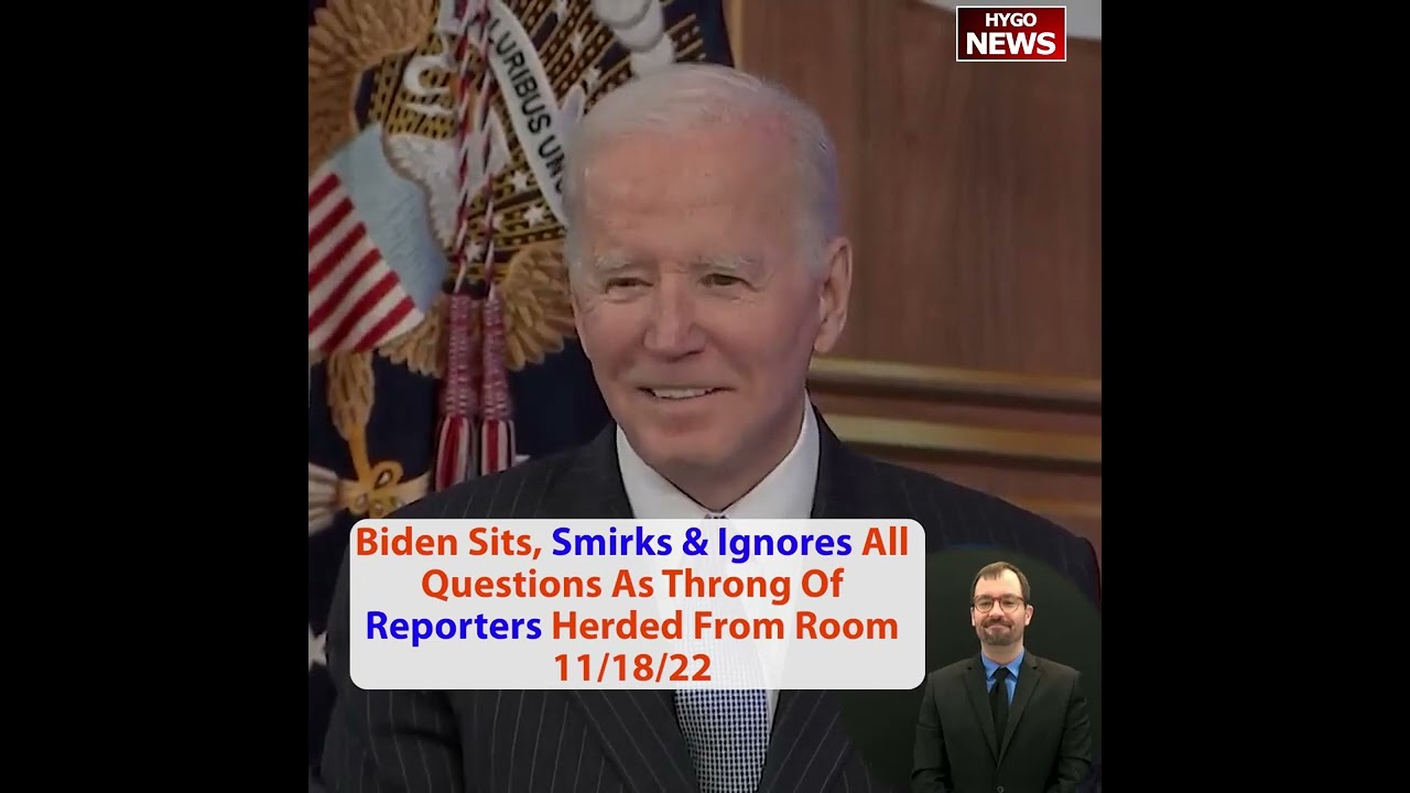 Biden sat there, ignored reporters and smirked while White House kicked out the reporters