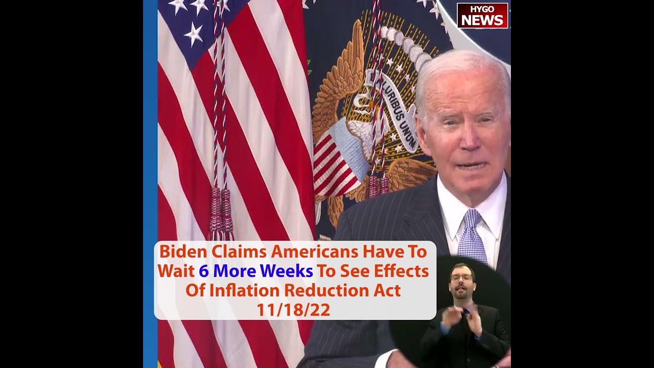 Biden: in six short weeks, start to feel the effects of the Inflation Reduction Act