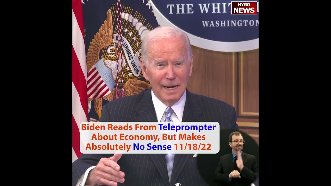 Biden simply reads from Teleprompter about economy, but makes absolutely no sense, laser-focused