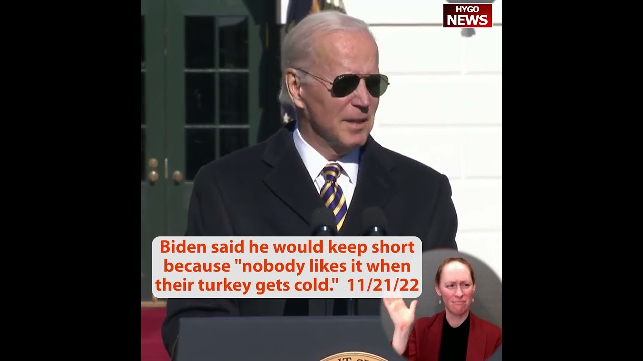 “Nobody likes it when their turkey gets cold” Biden pardoned two turkeys,