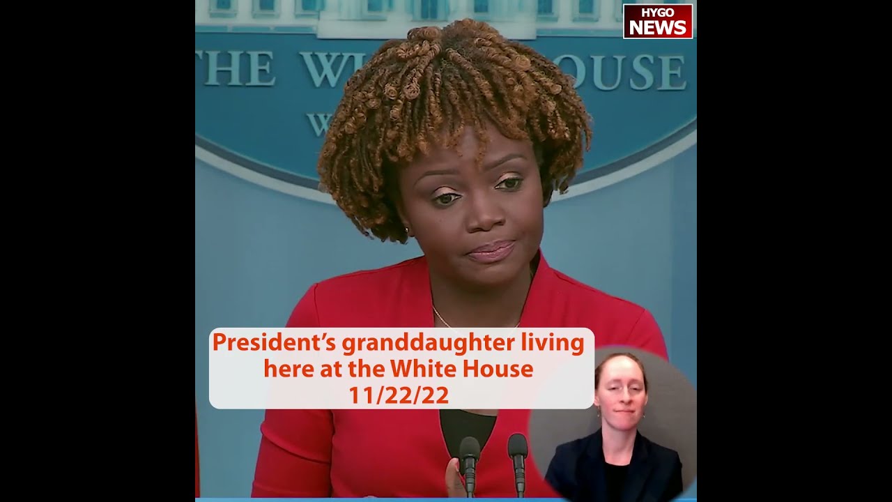 Q: President’s granddaughter living here at the White House. A: I don’t have anything further to