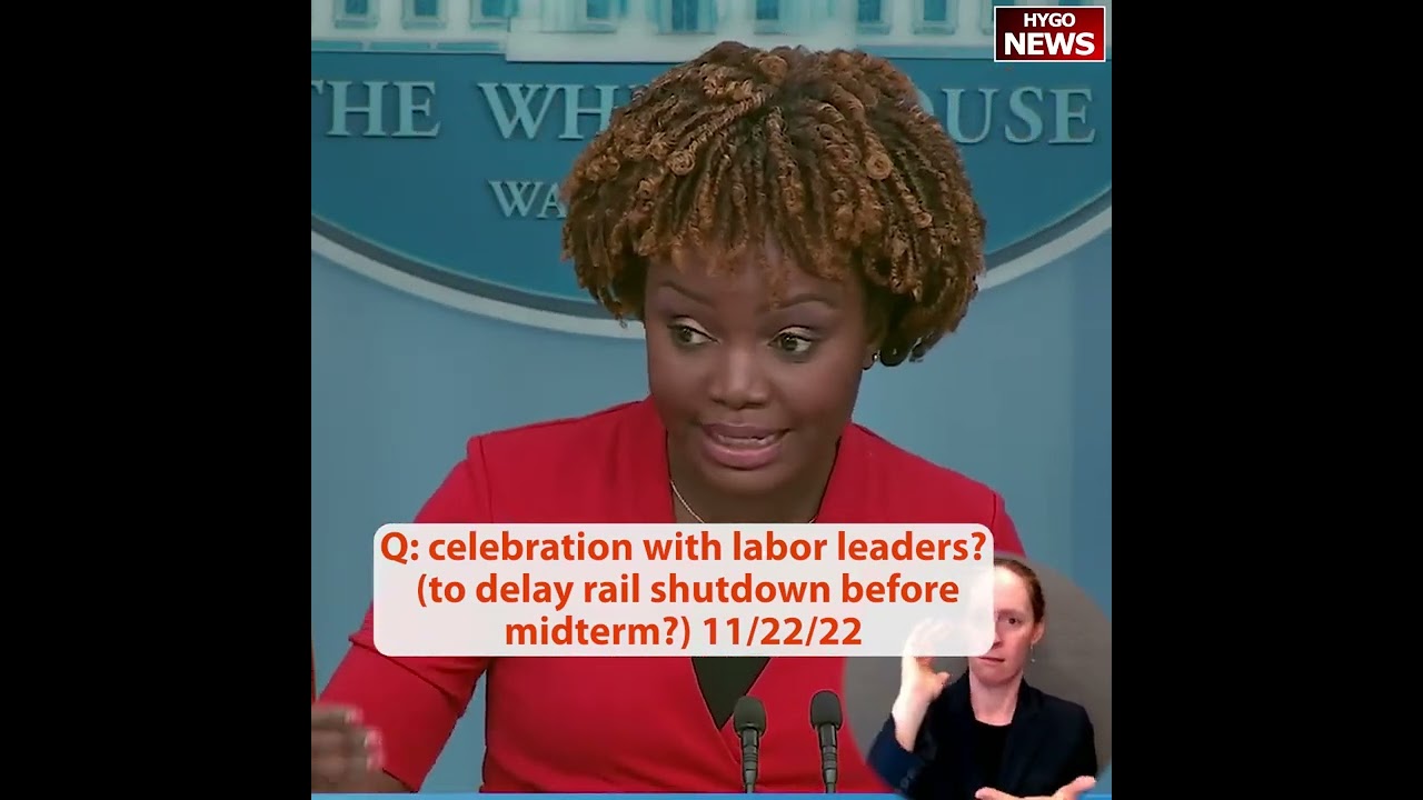 Q: celebration with labor leaders 2 months ago ? (to delay rail shutdown before midterm?)