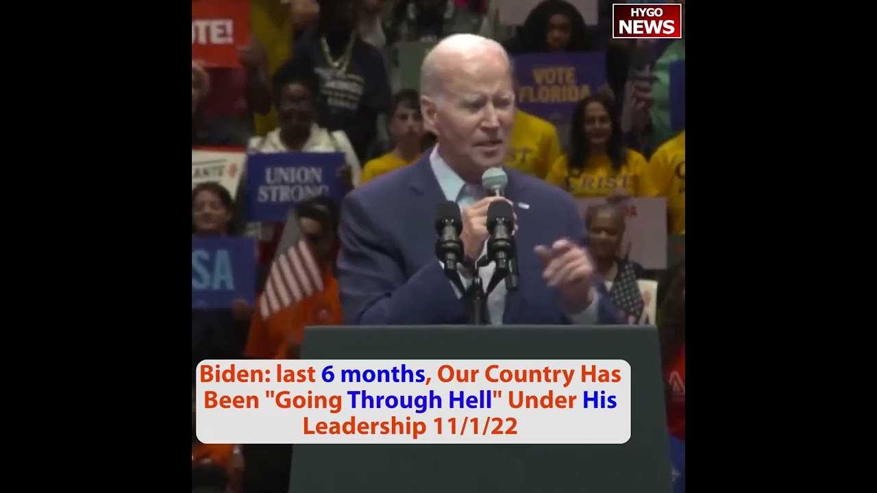 Biden admitted under him that we’d gone through “hell” in the last six months