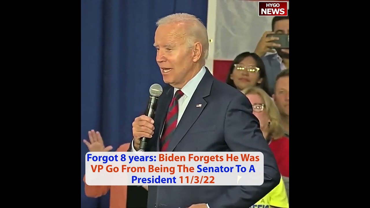 Forgot 8 years: Joe Biden forgets he was VP go from being the senator to a President