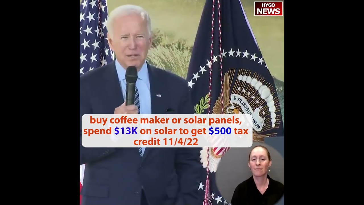 Buy coffee maker or solar panels, spend $13K solar to get $500 tax credit