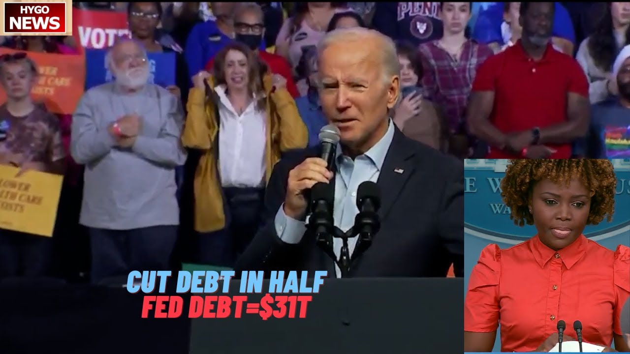 Biden “literally cut the federal debt in half”, Fed Debt=$31T, half is not $1.4T; irrelevant