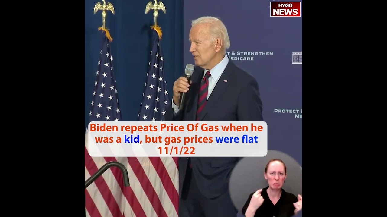 Biden repeats Price Of Gas when he was a kid, but gas prices were flat