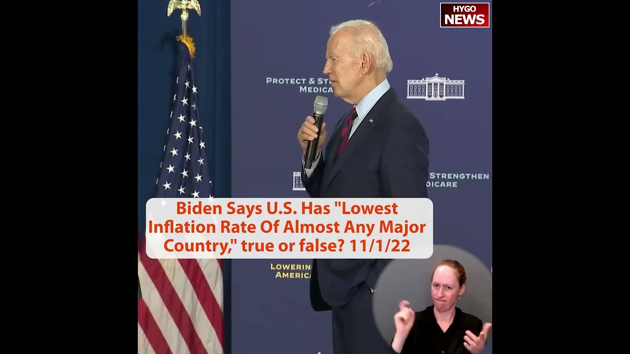 Before Midterm oil reserve released, Biden: “lowest inflation rate of almost any major country”