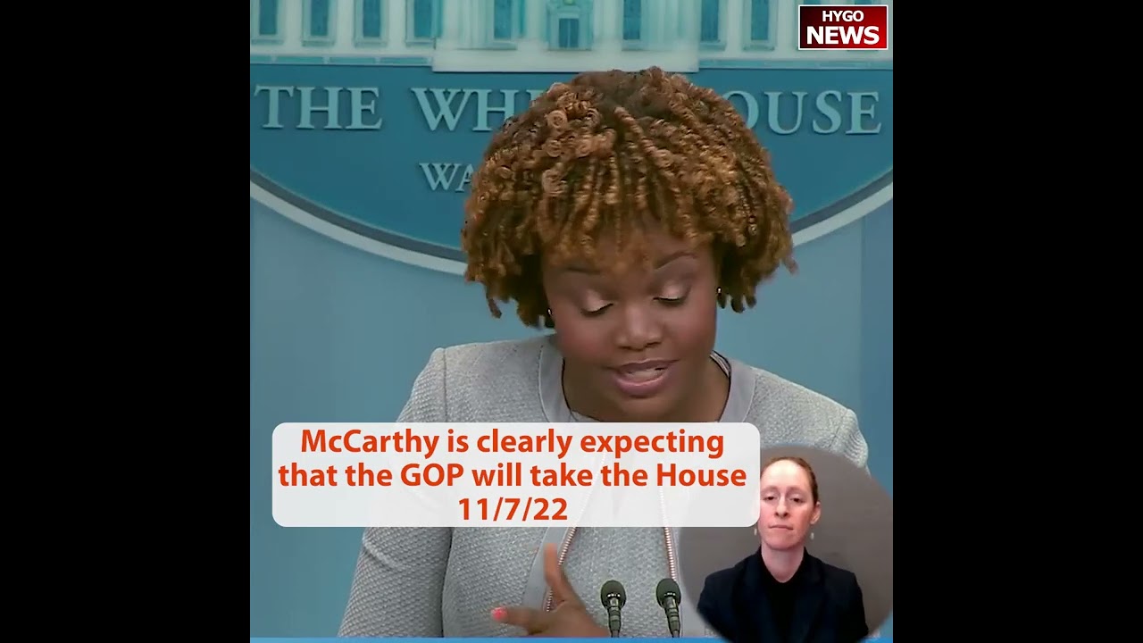 Q: McCarthy is clearly expecting GOP will take House; A: hypotheticals, speculation