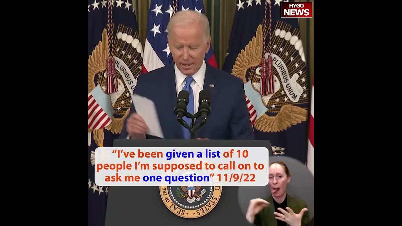 Biden Calls on Preapproved List of 10 Reporters, you’re all supposed to ask me one question