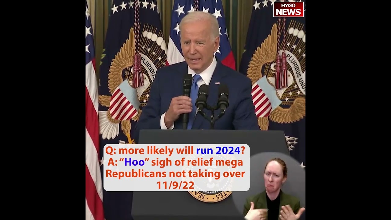 Q: more likely will run 2024? A: “Hoo” sigh of relief mega Republicans not taking over