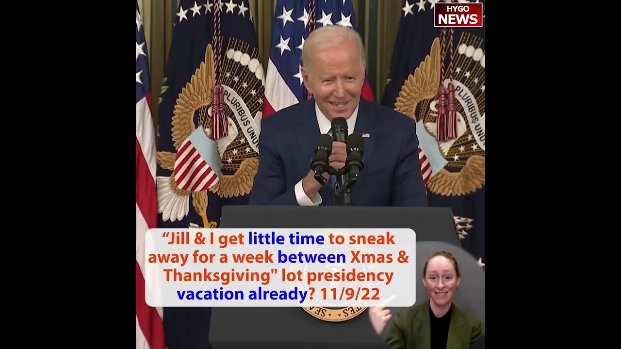 Biden: I hope Jill & I get a little time to actually sneak away for a week Xmas & Thanksgiving